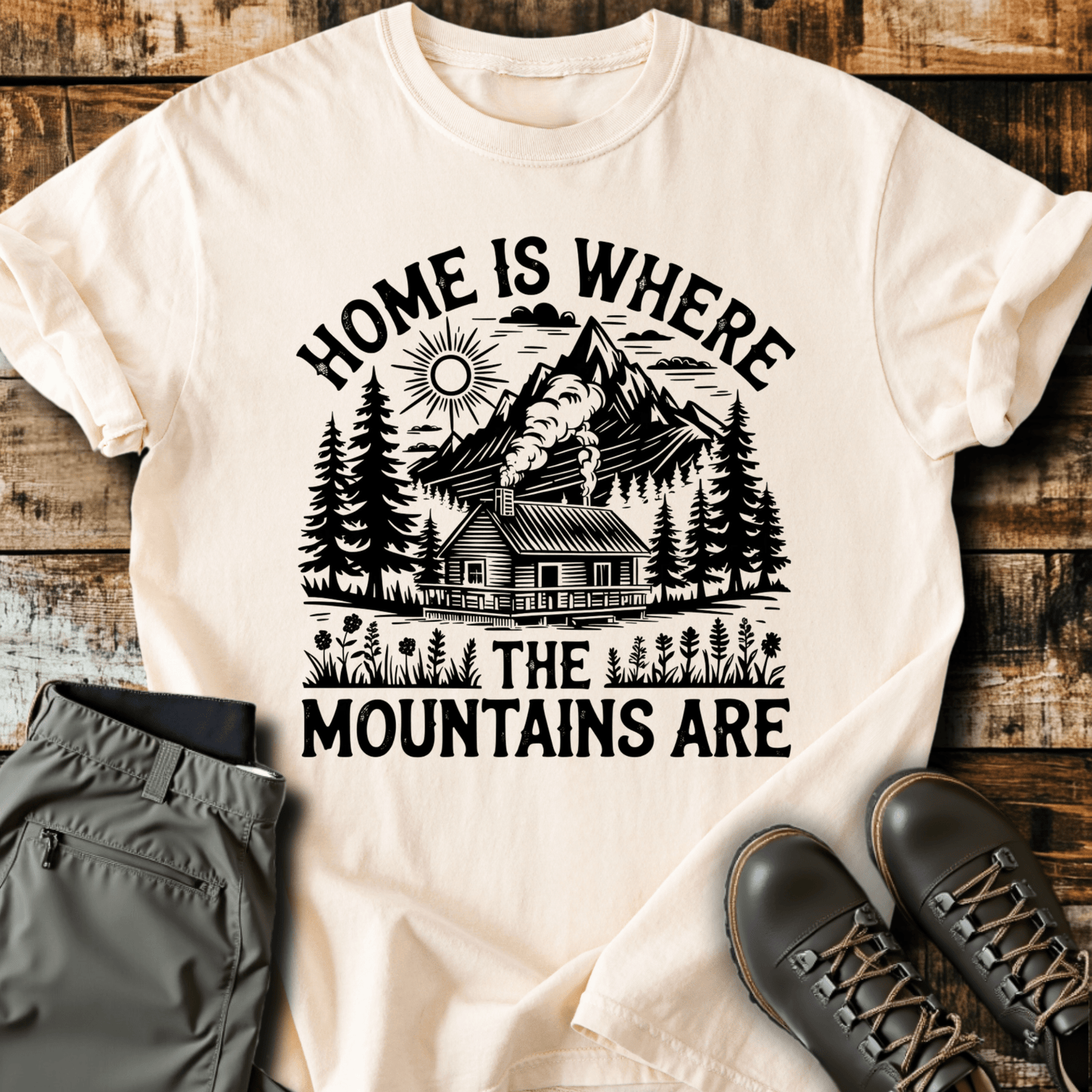 Mountains Are Home T-shirt