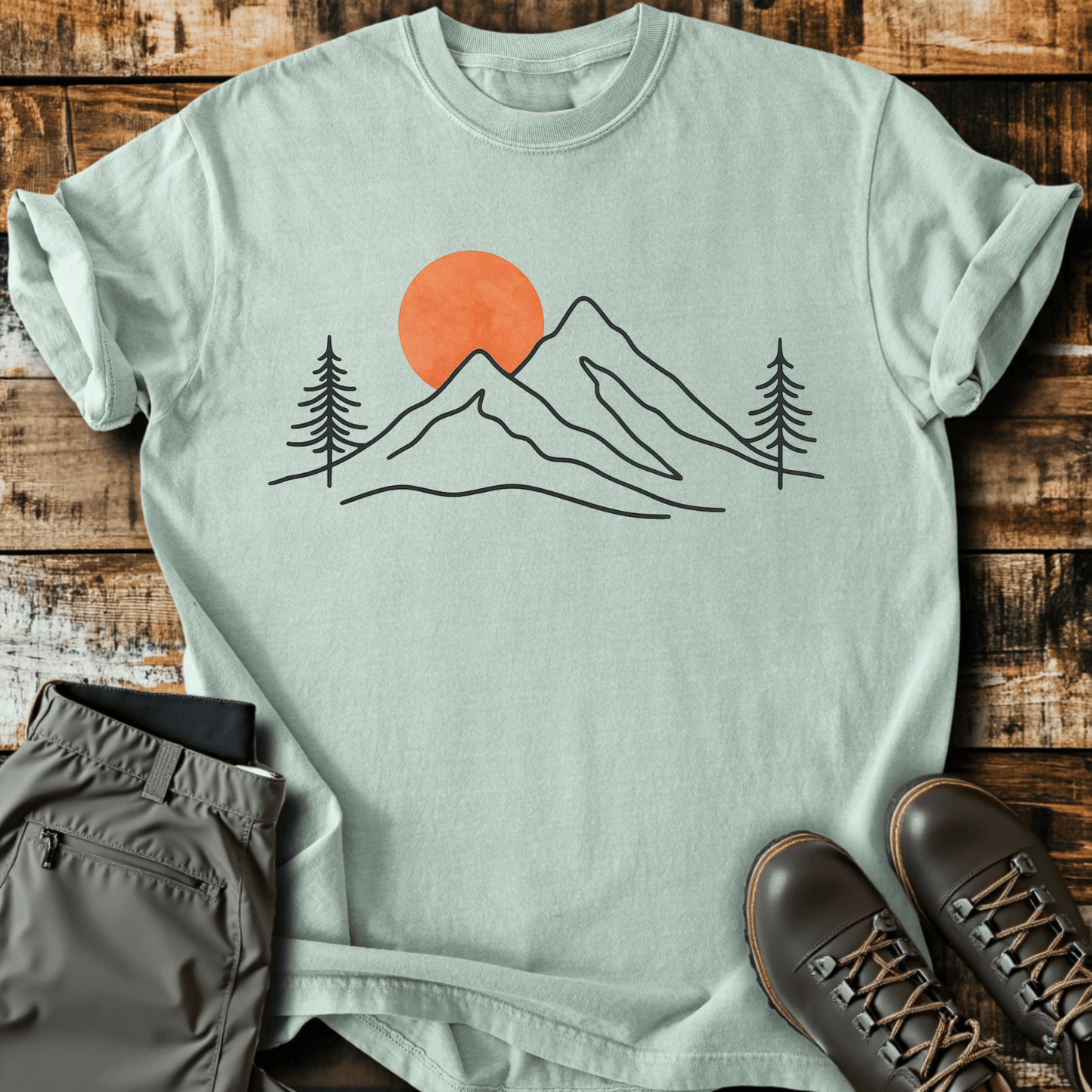 Sunset Mountain Top T-Shirt