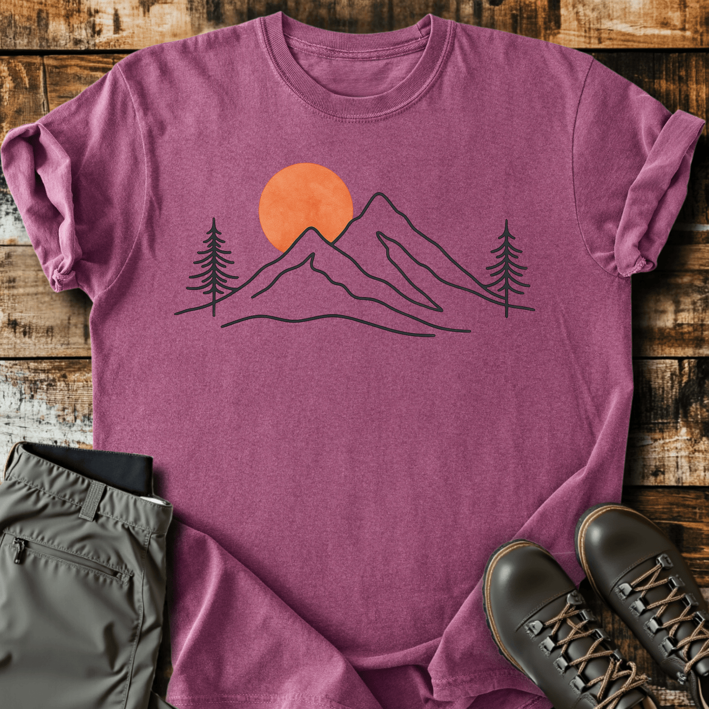 Sunset Mountain Top T-Shirt