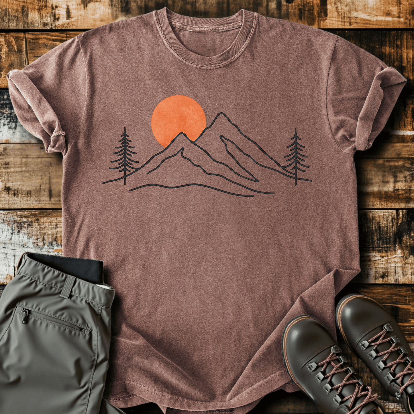 Sunset Mountain Top T-Shirt