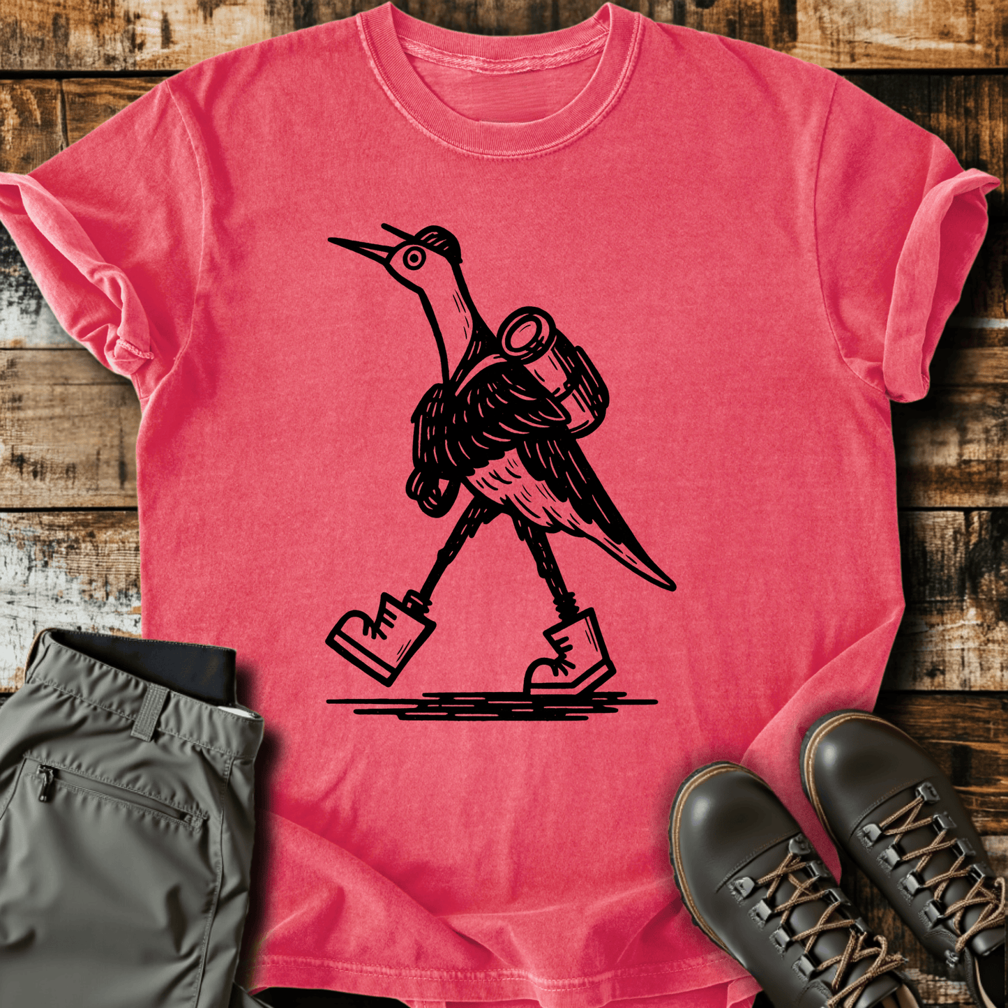 Hiking Heron T-Shirt