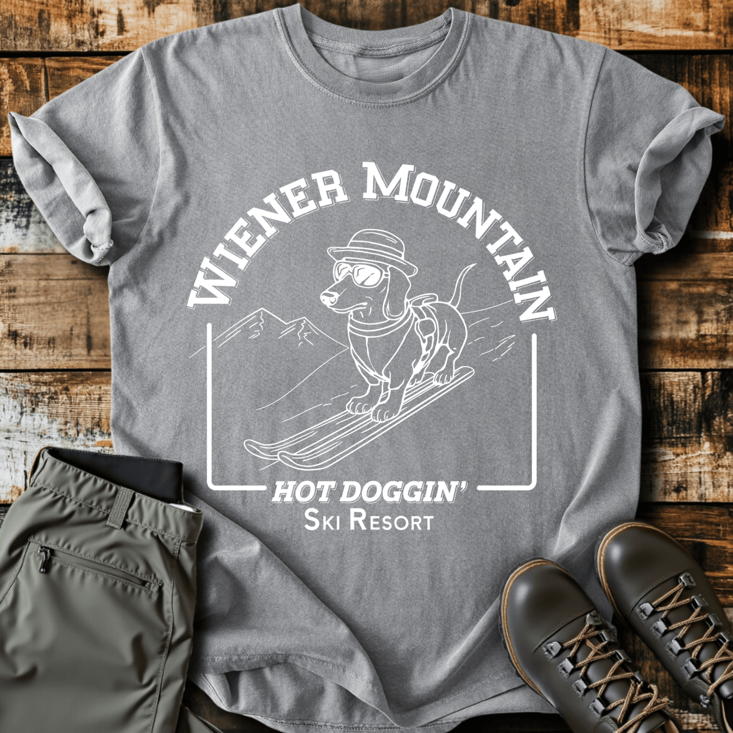 Wiener Dog Mountain T-shirt