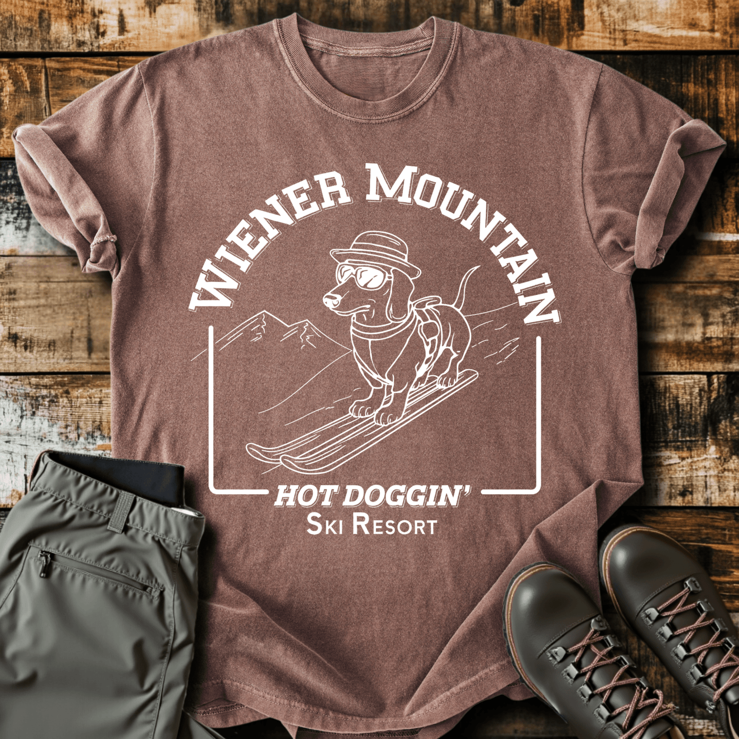 Wiener Dog Mountain T-shirt