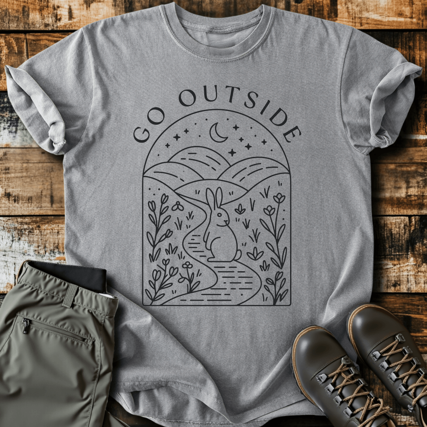 Go Outside Bunny T-shirt