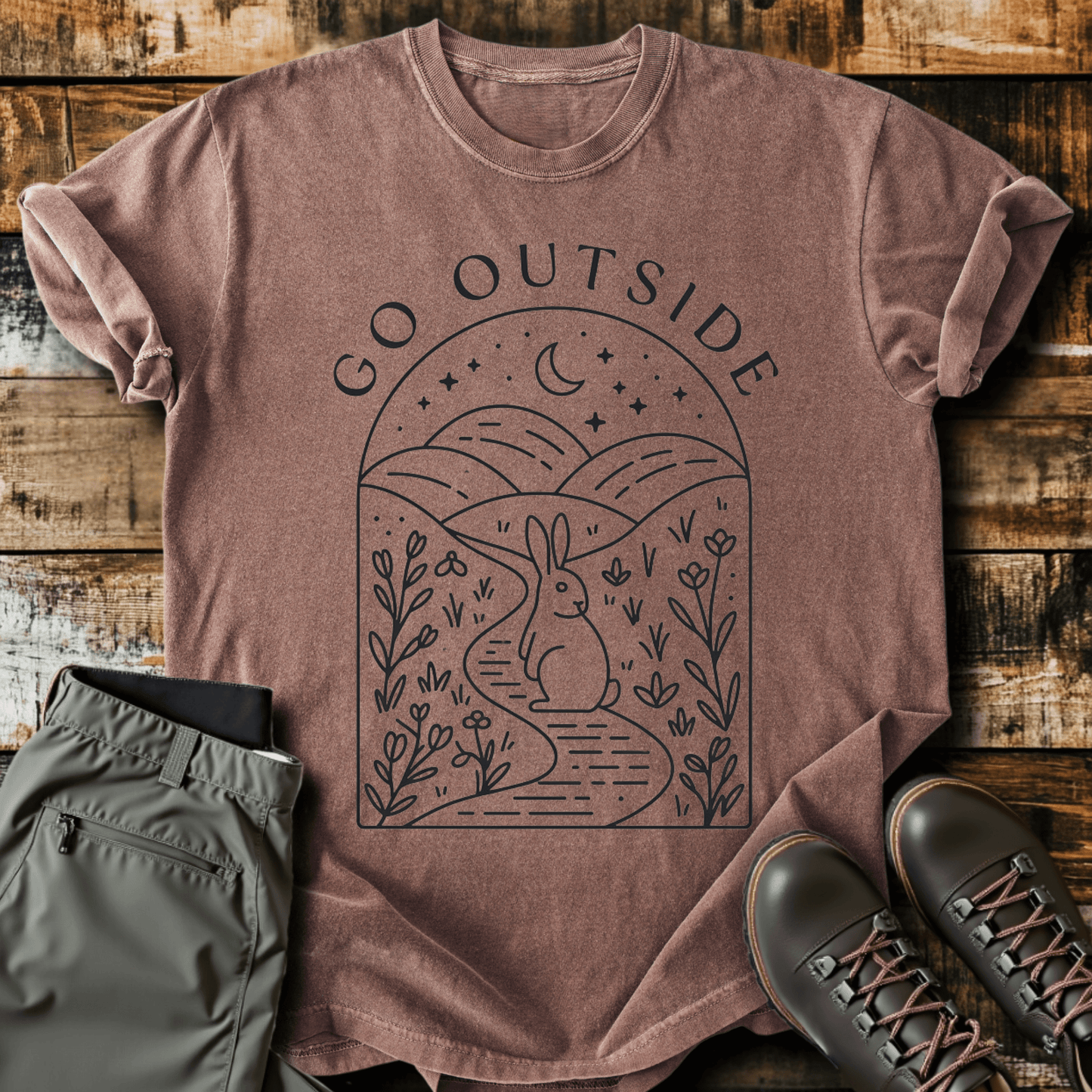 Go Outside Bunny T-shirt