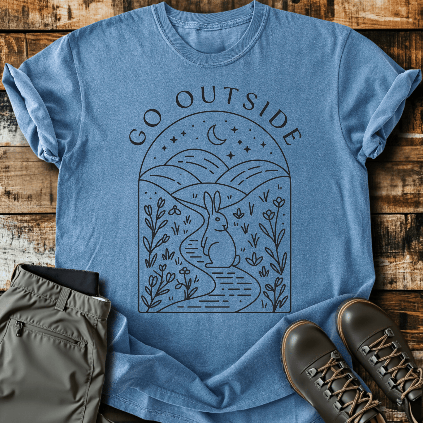 Go Outside Bunny T-shirt