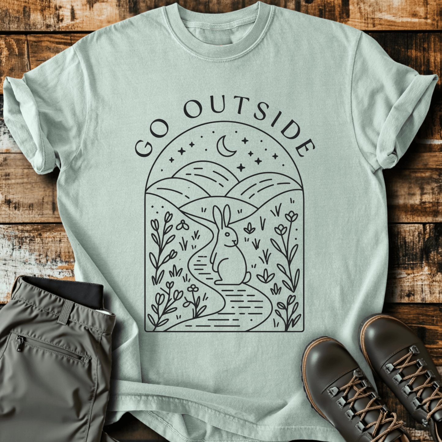 Go Outside Bunny T-shirt