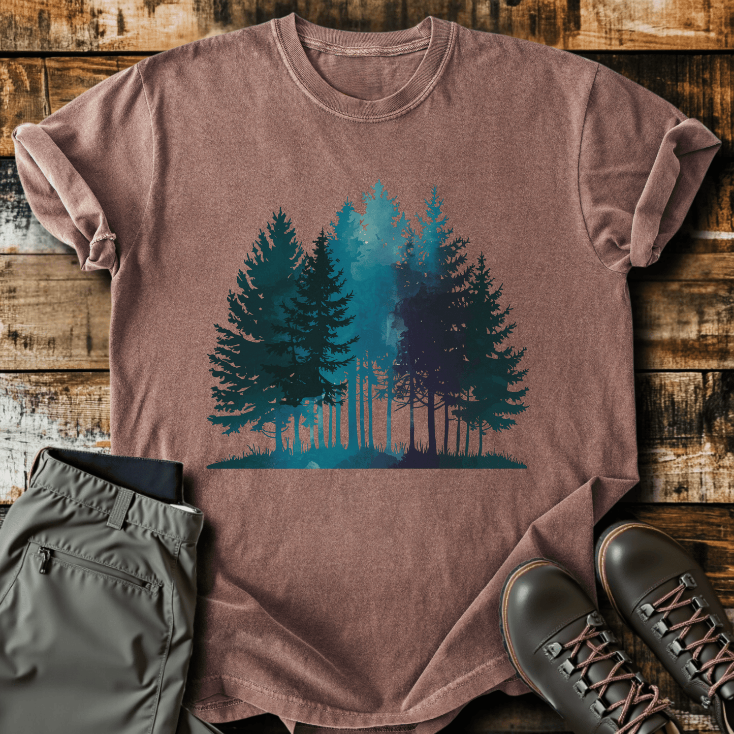 Water Color Forest T-shirt