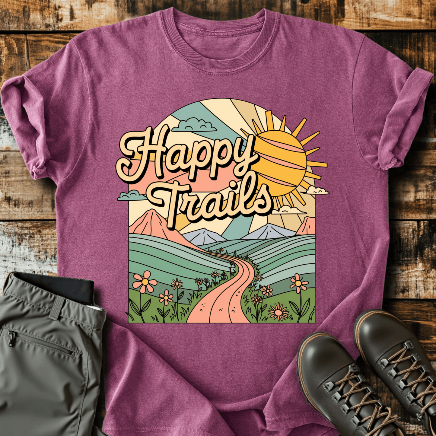 Retro Happy Trails T-shirt