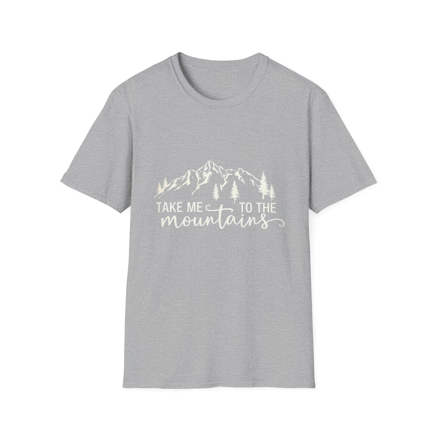 Take Me To The Mountains Script T-Shirt