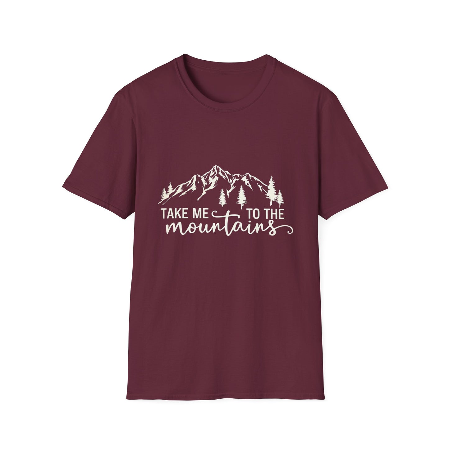 Take Me To The Mountains Script T-Shirt