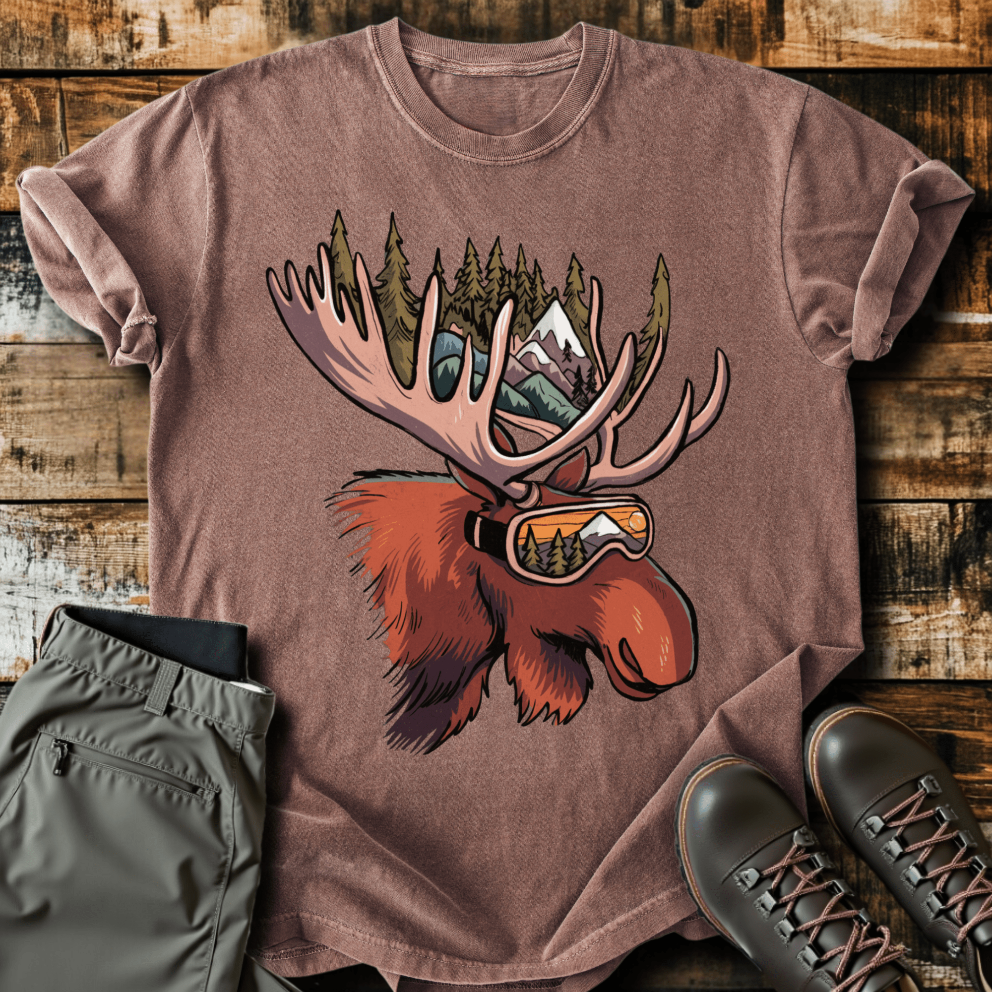 Rad Moose T-shirt β Sloth Hiking Club