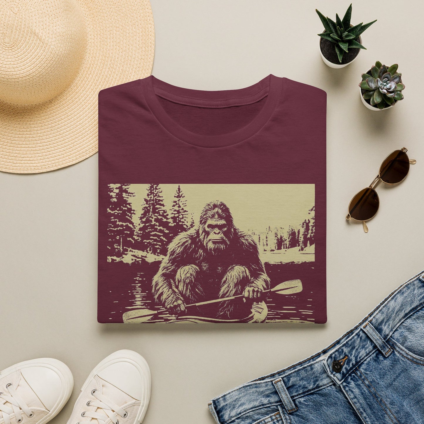 Bigfoot Canoeing T-Shirt
