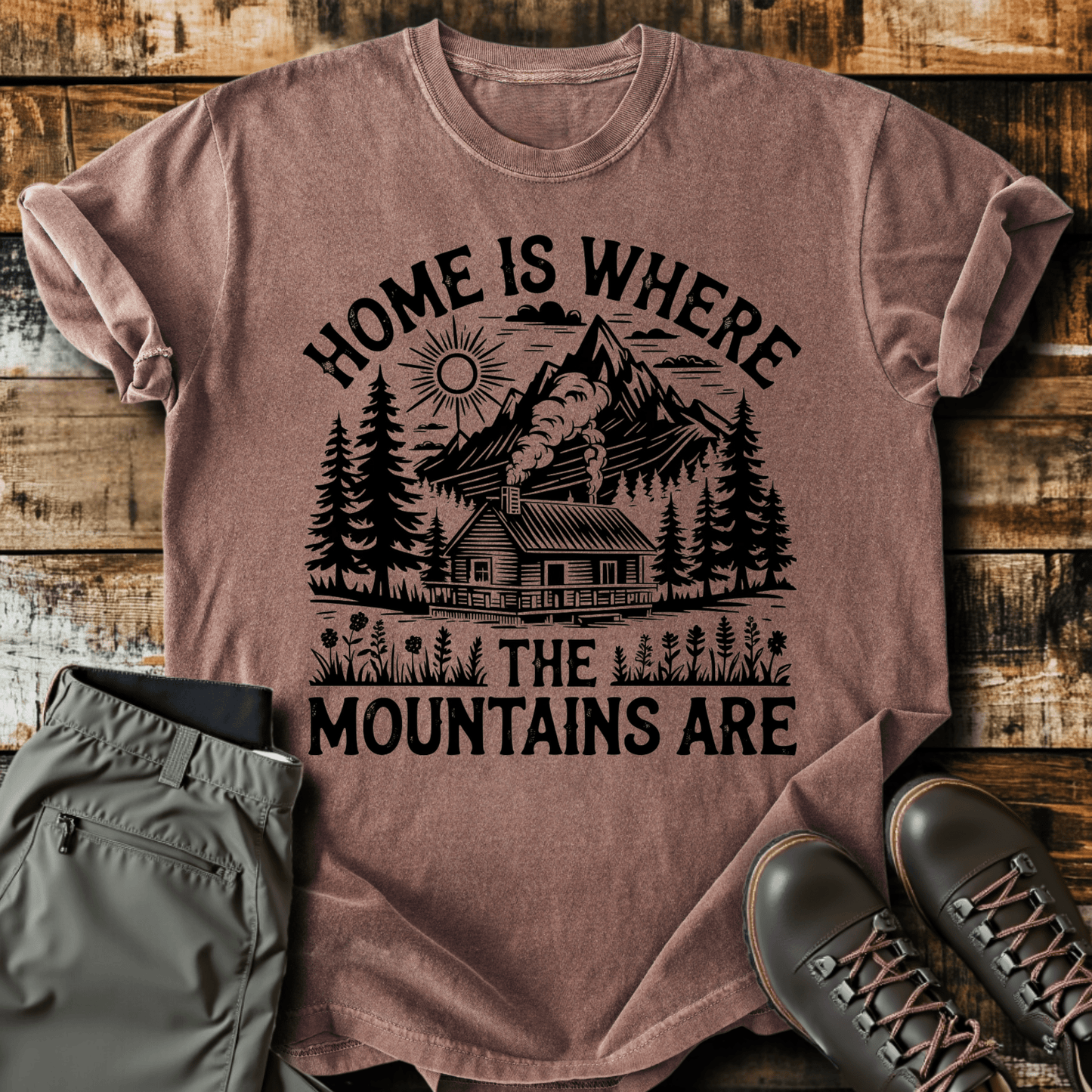 Mountains Are Home T-shirt