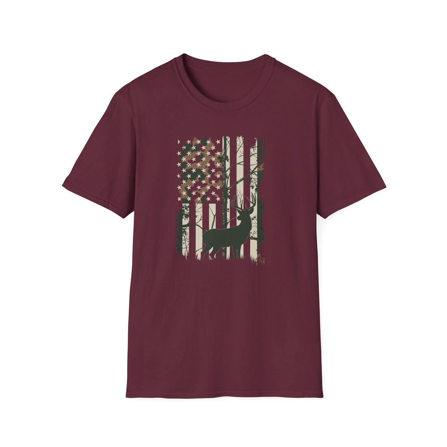 Stag American Flag T-Shirt