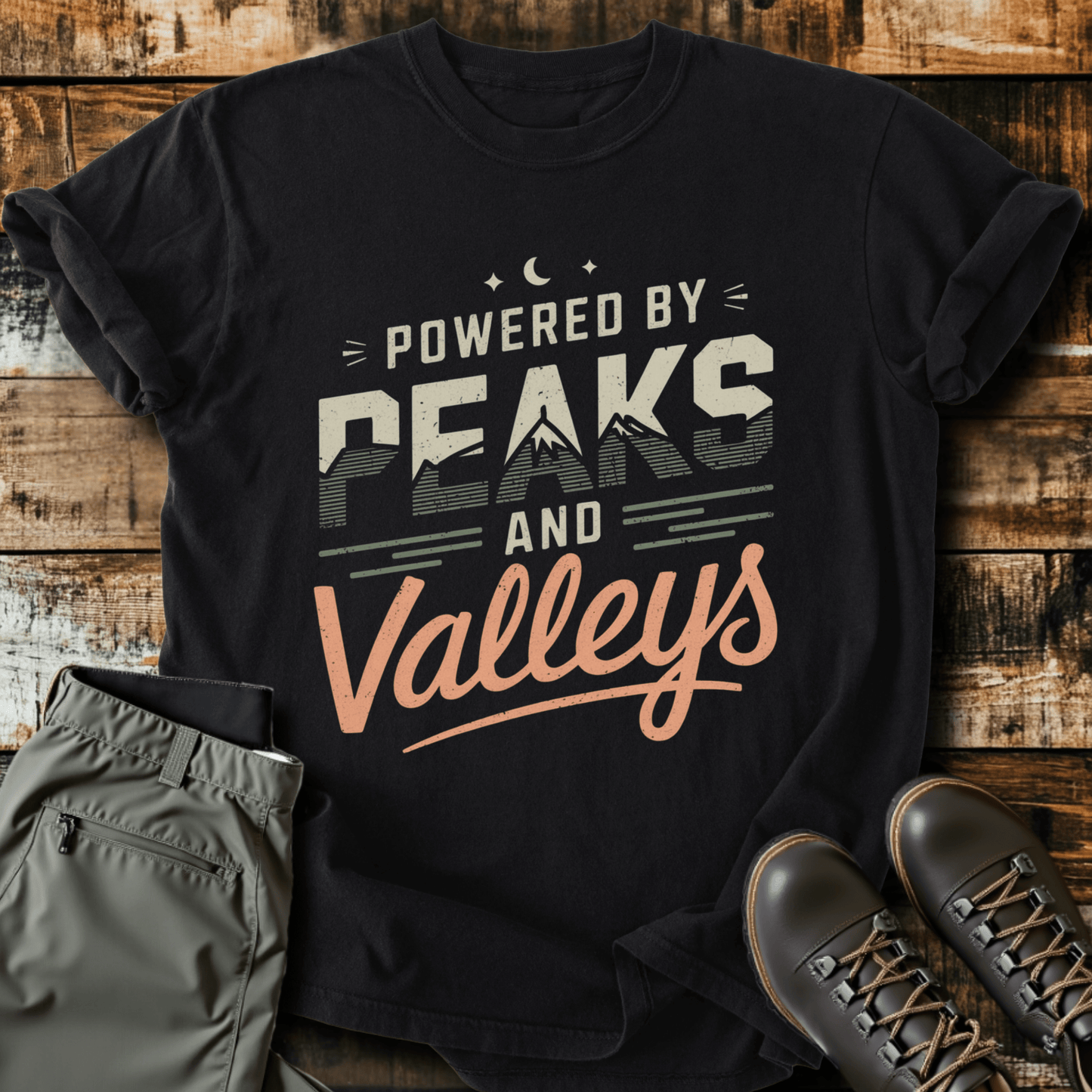 Powered By Peaks & Valleys T-shirt