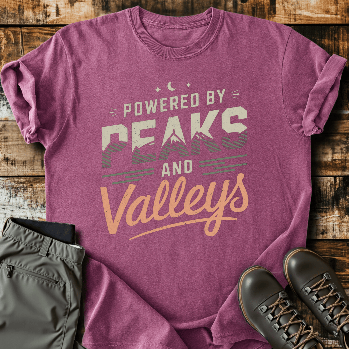 Powered By Peaks & Valleys T-shirt