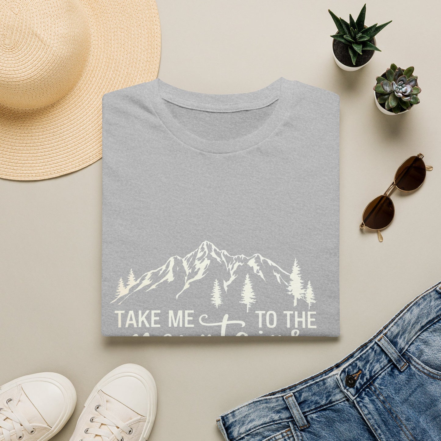 Take Me To The Mountains Script T-Shirt