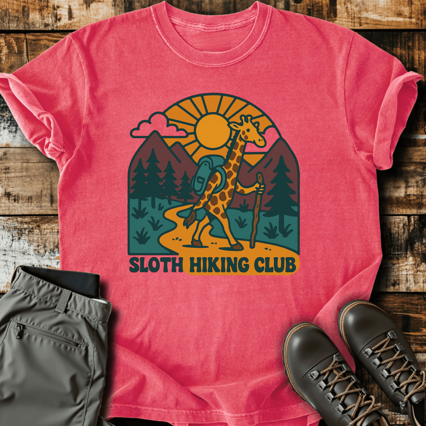 Giraffe Hiker T-Shirt