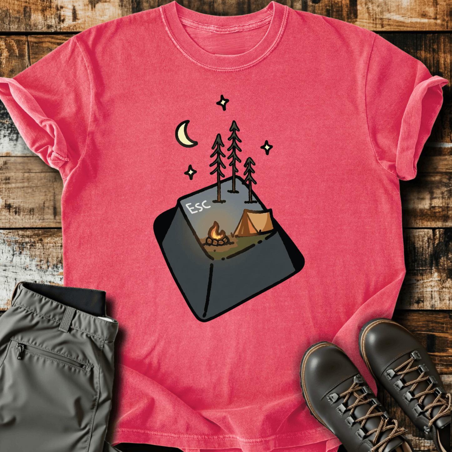 Escape Button T-Shirt