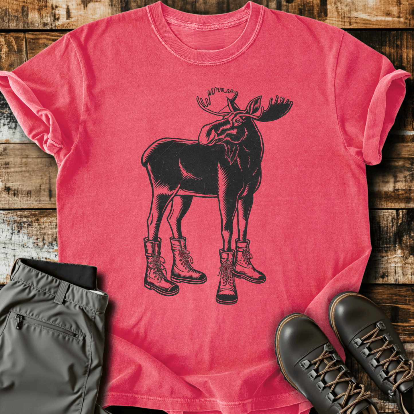 Moose In Boots T-Shirt