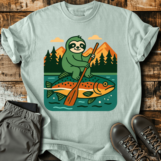 Kayaking Sloth T-Shirt
