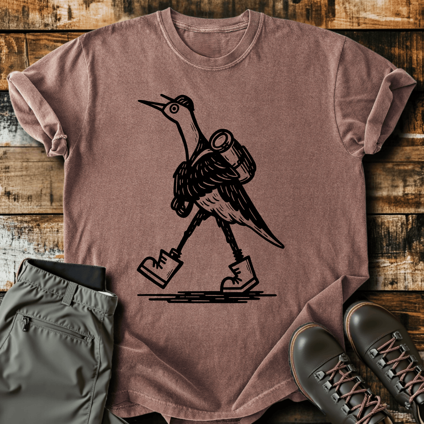 Hiking Heron T-Shirt