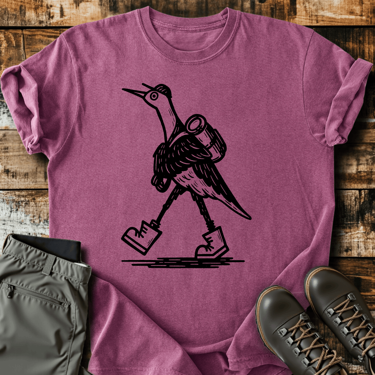 Hiking Heron T-Shirt