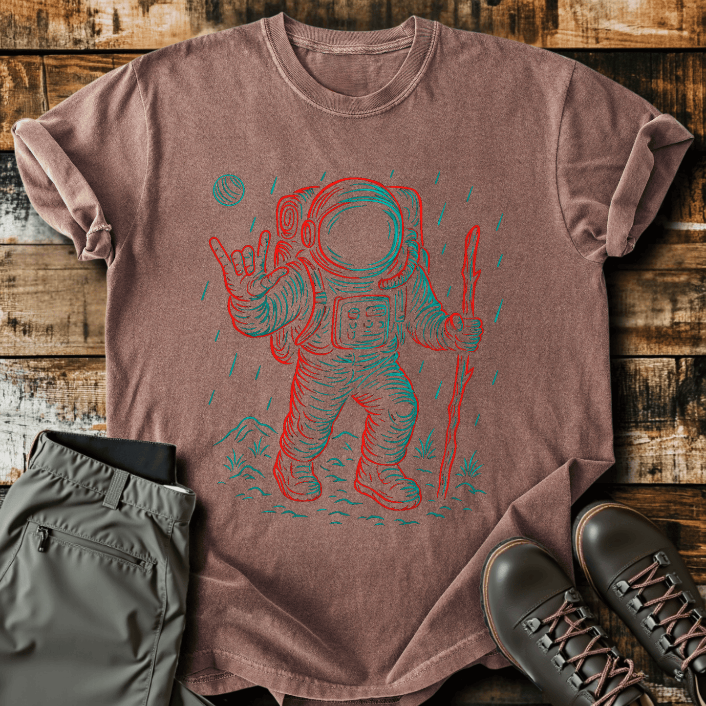 Hiking Astronaut T-Shirt