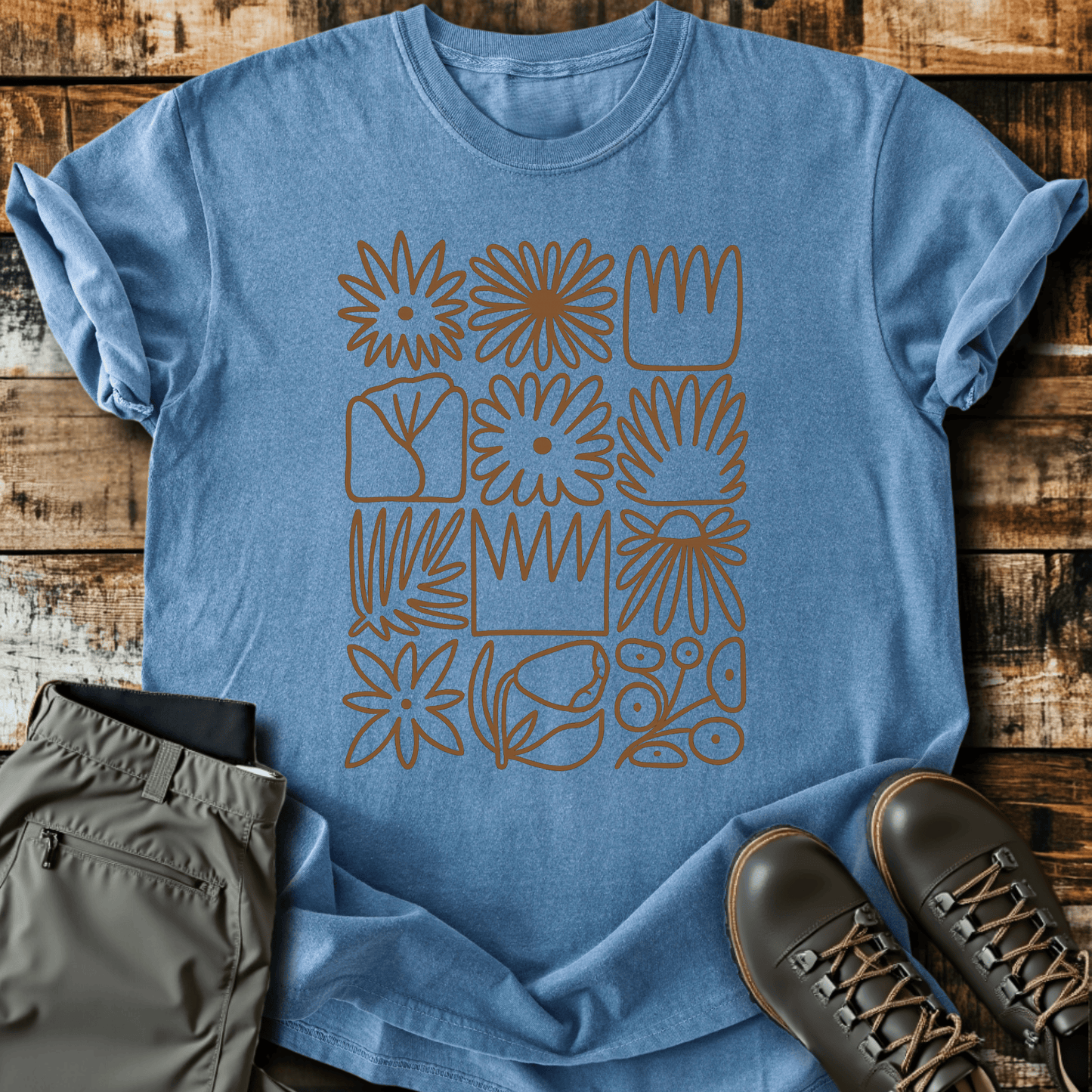 Flower Block T-Shirt