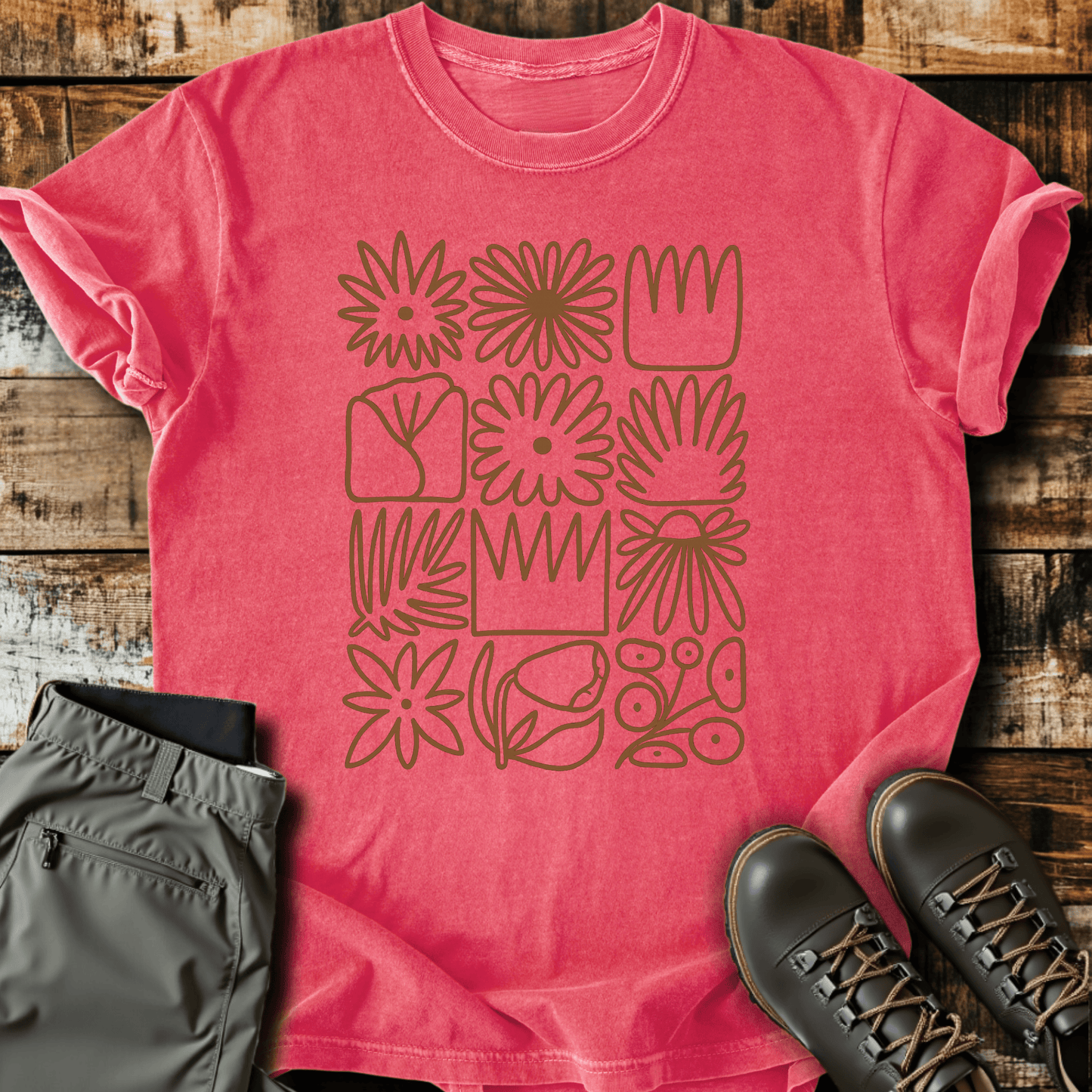 Flower Block T-Shirt