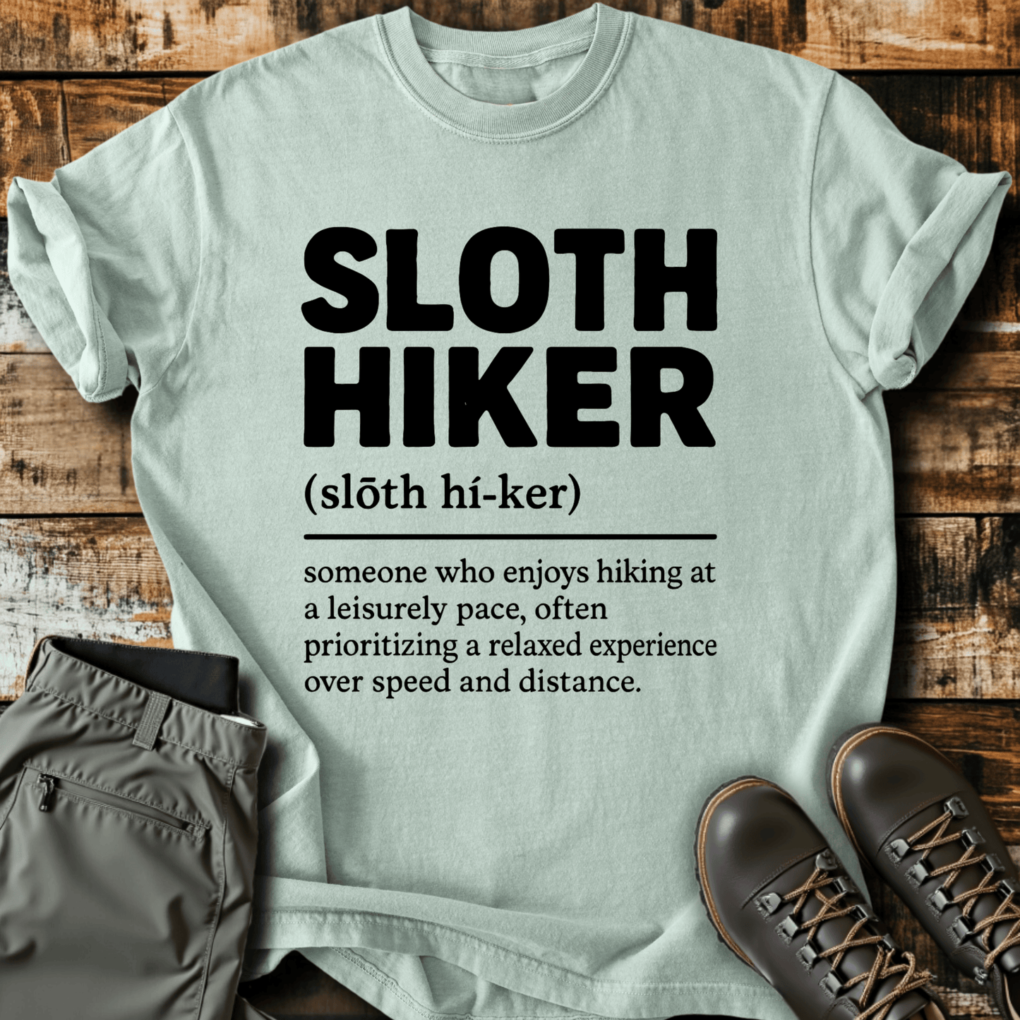 Sloth Hiker Definition T-Shirt