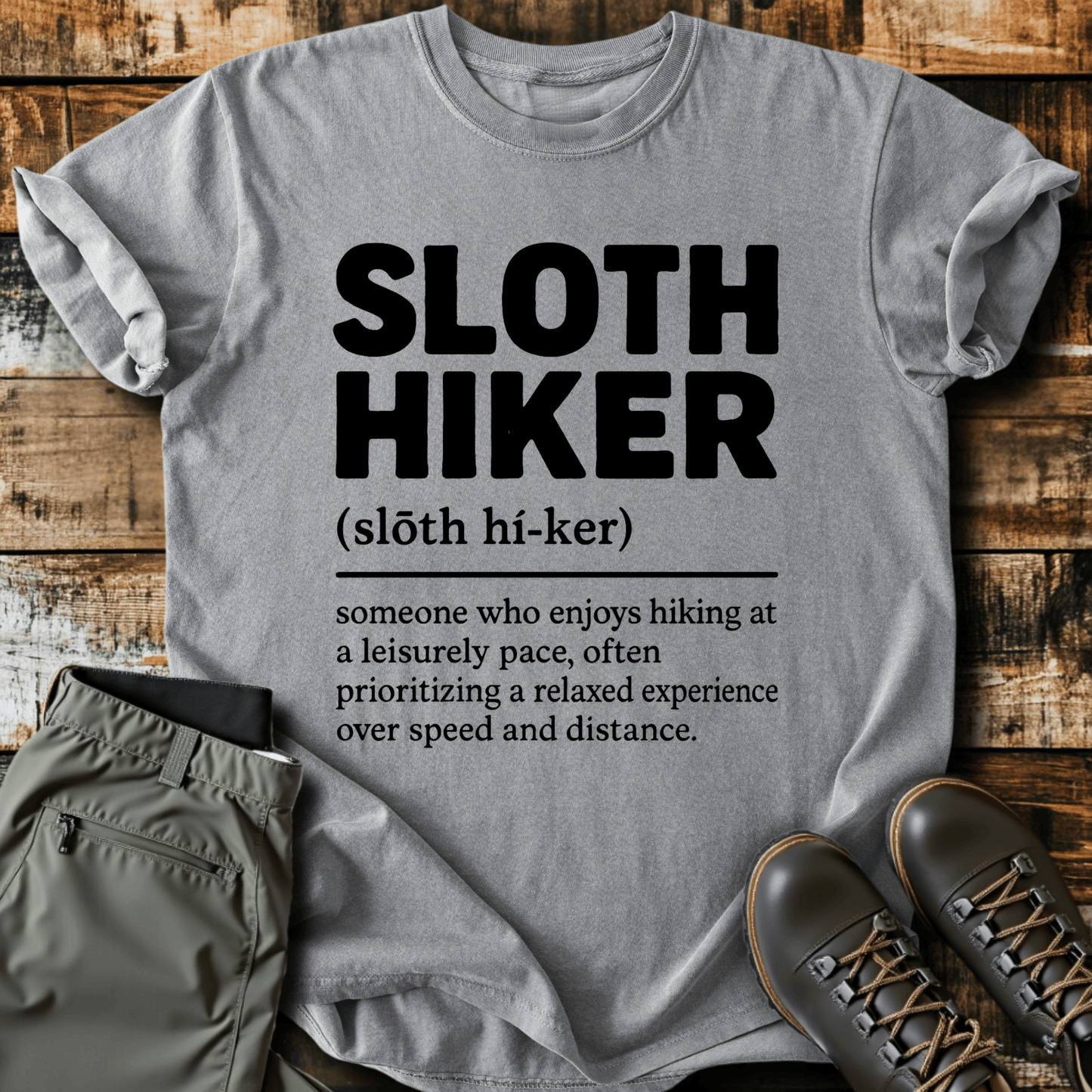 Sloth Hiker Definition T-Shirt
