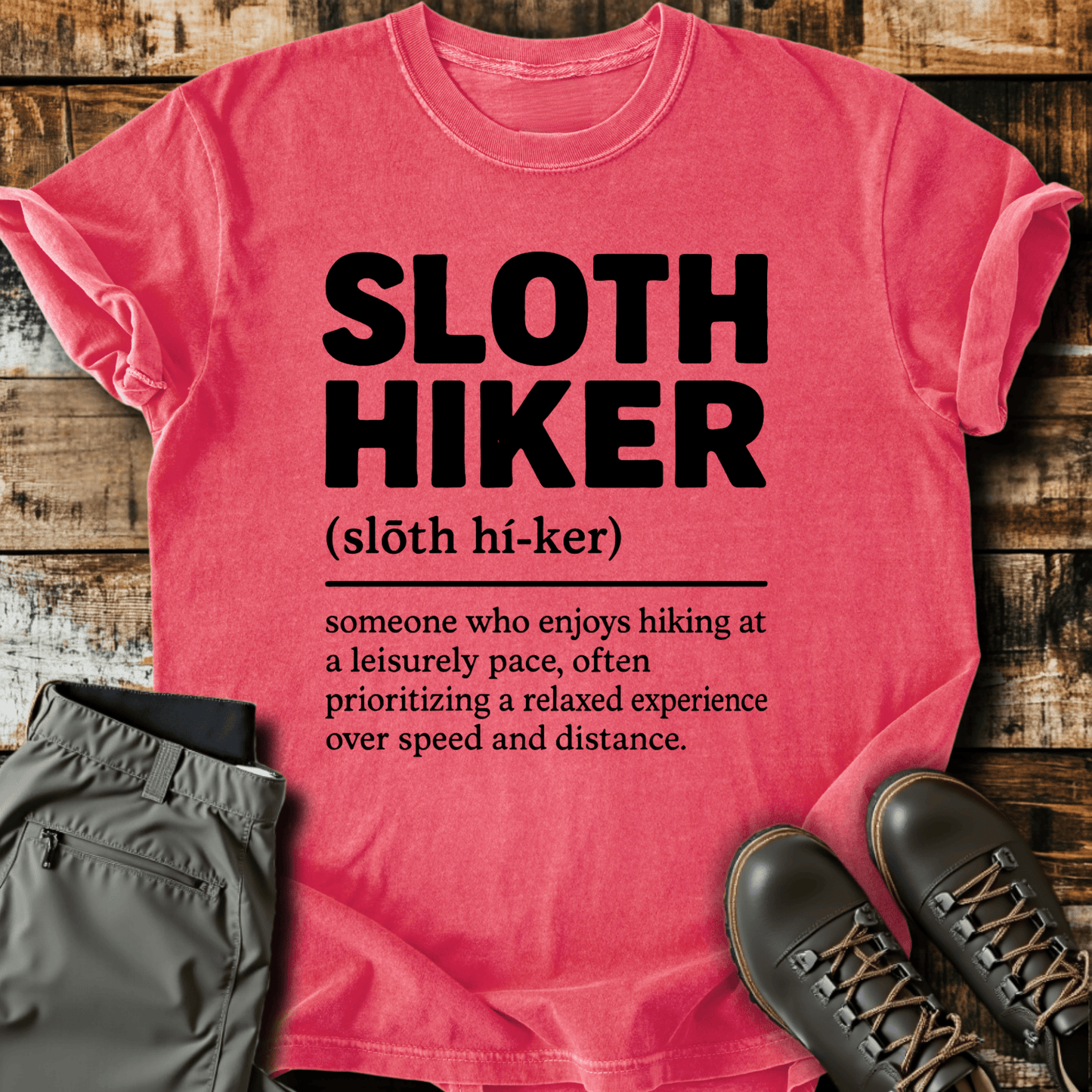 Sloth Hiker Definition T-Shirt