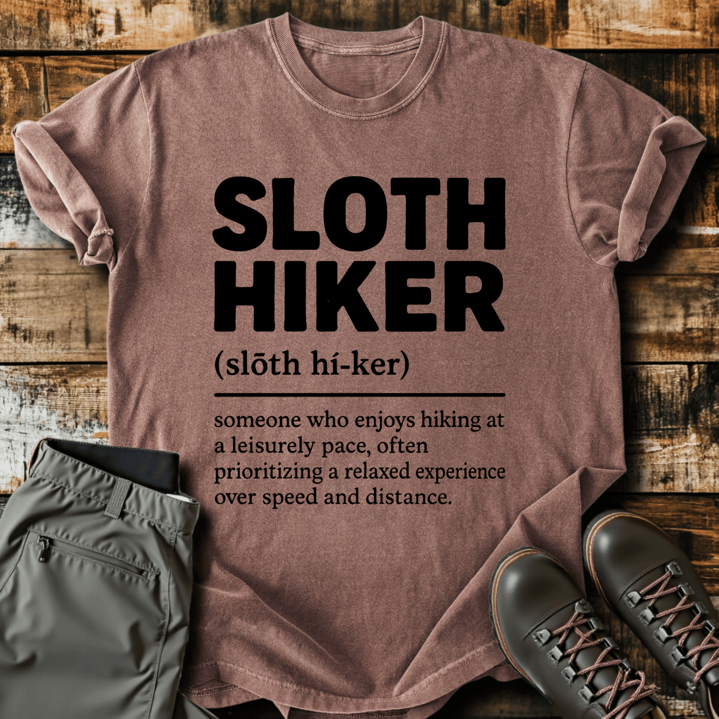 Sloth Hiker Definition T-Shirt