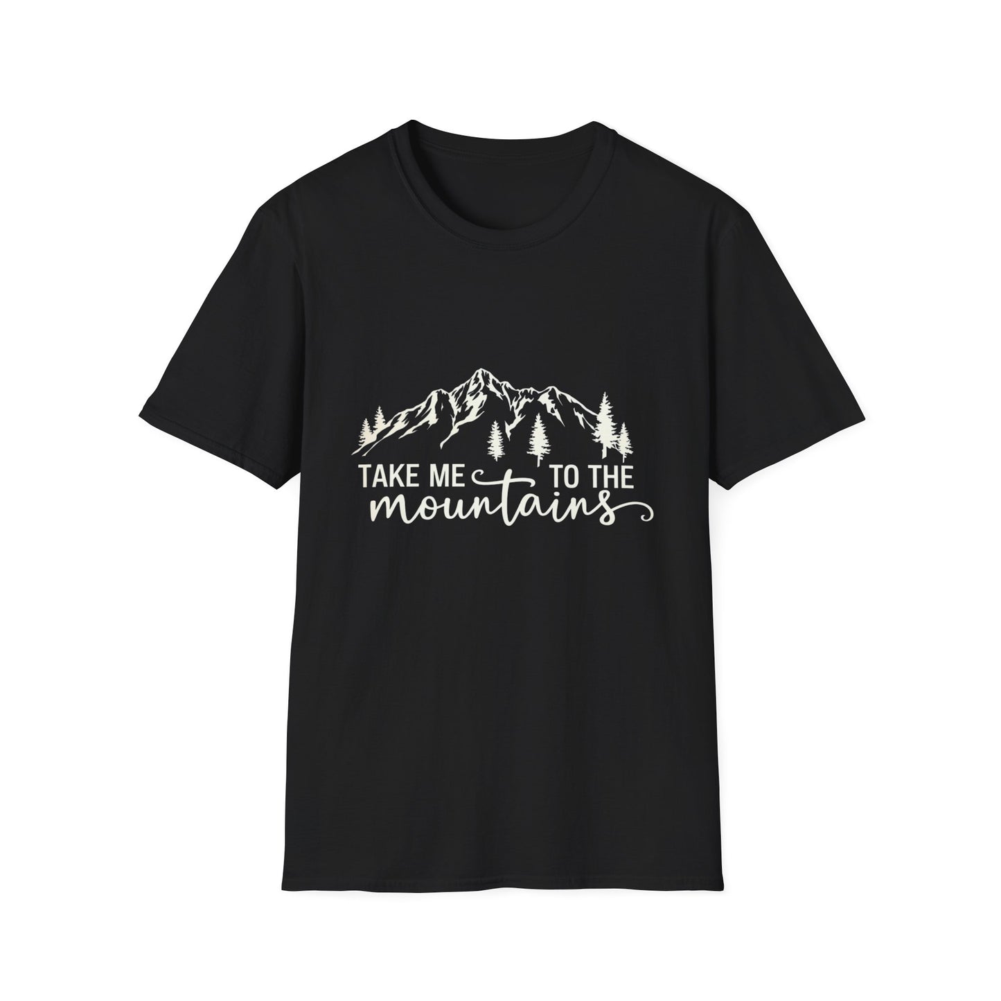 Take Me To The Mountains Script T-Shirt