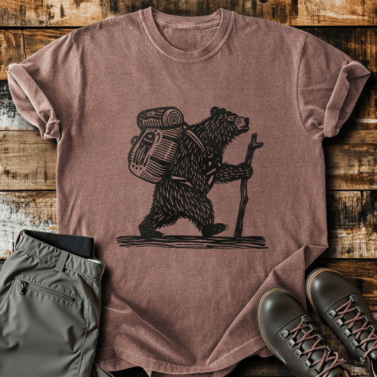 Tribal Hiking Bear T-shirt