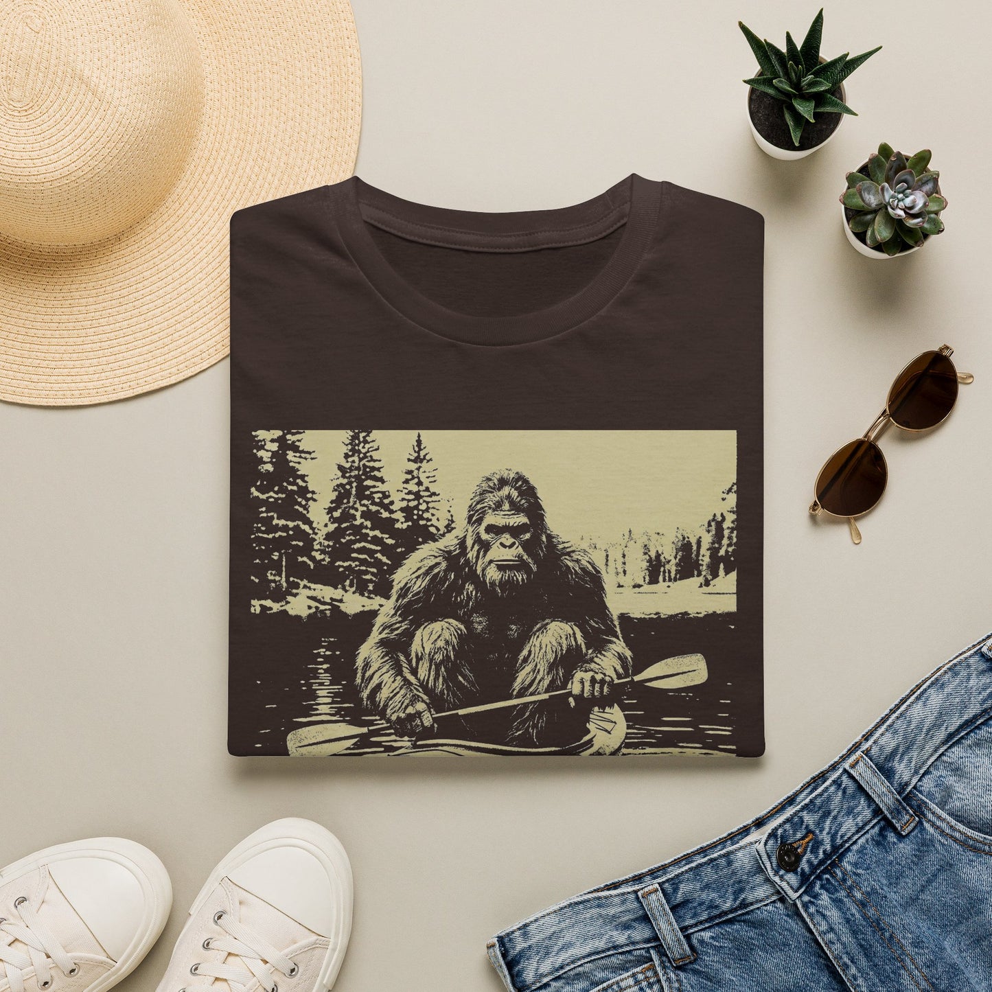 Bigfoot Canoeing T-Shirt
