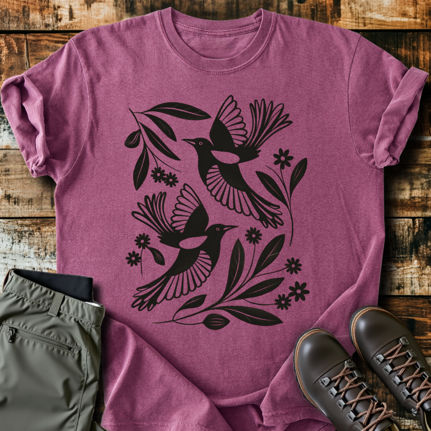 Birds & Flowers T-Shirt