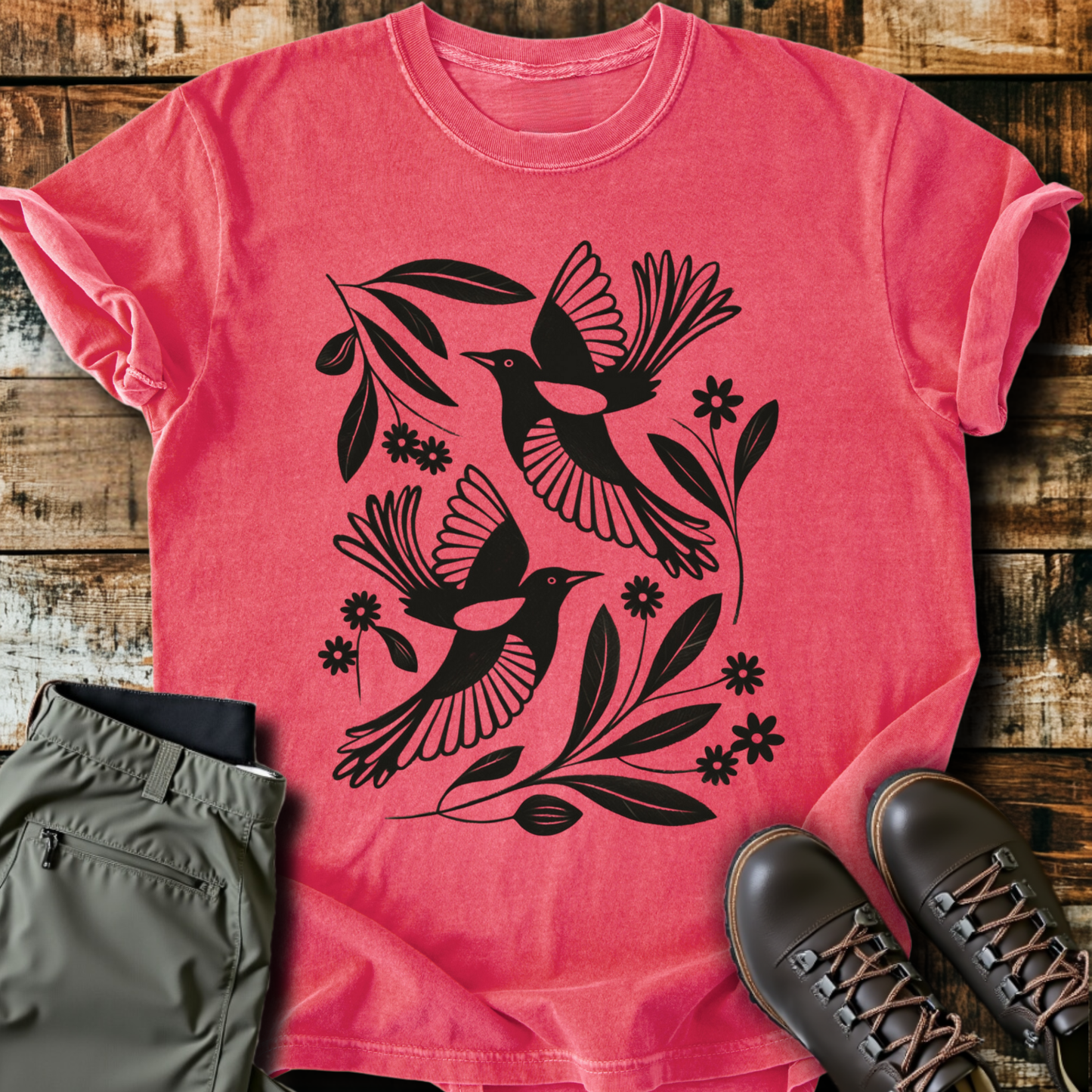 Birds & Flowers T-Shirt