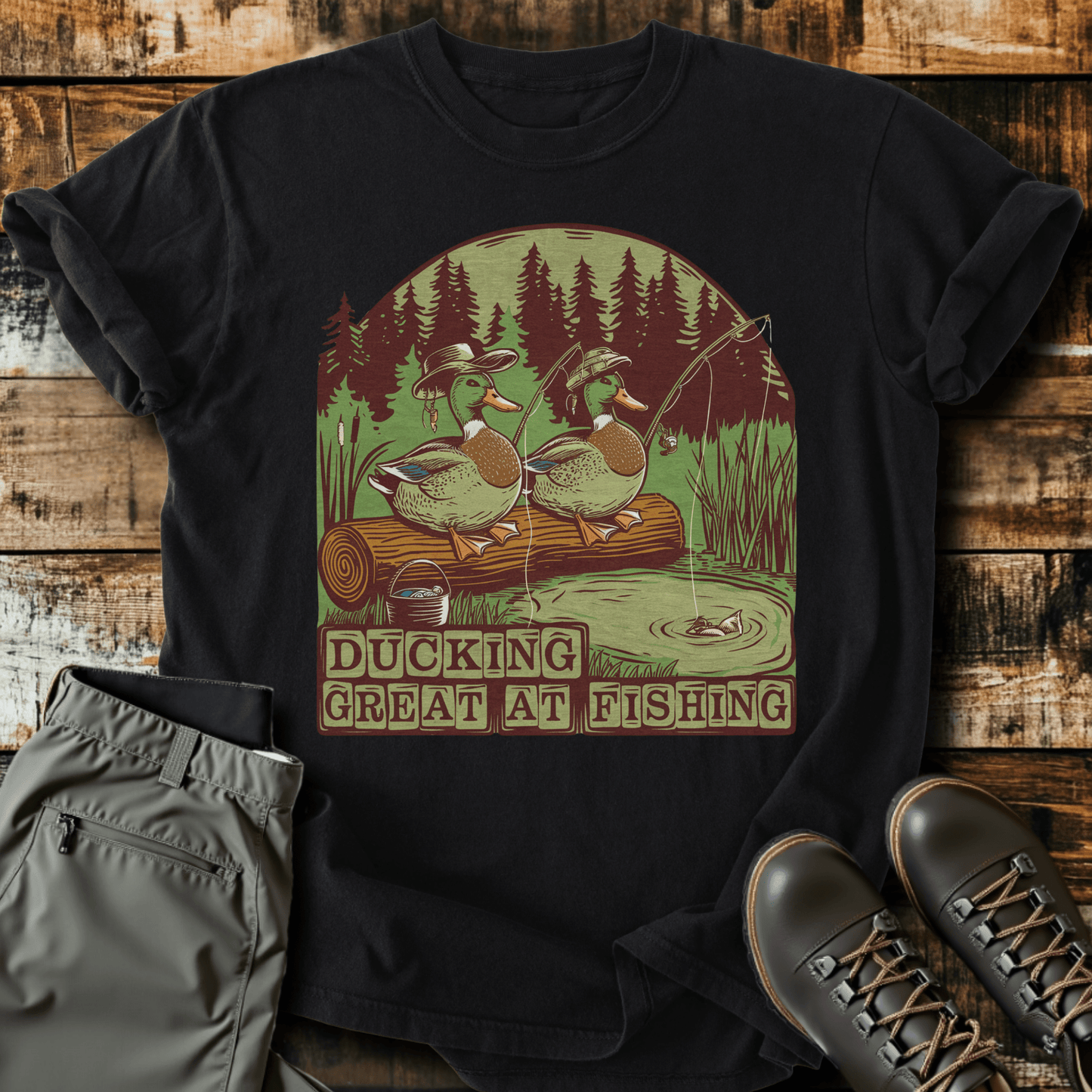 Ducking Fishing T-shirt