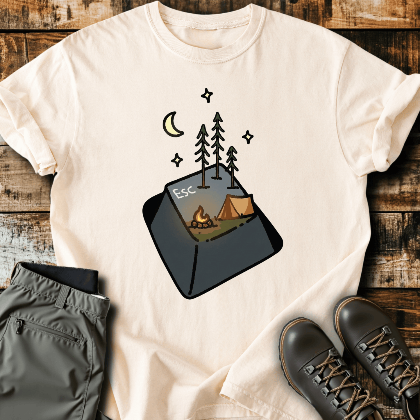 Escape Button T-Shirt