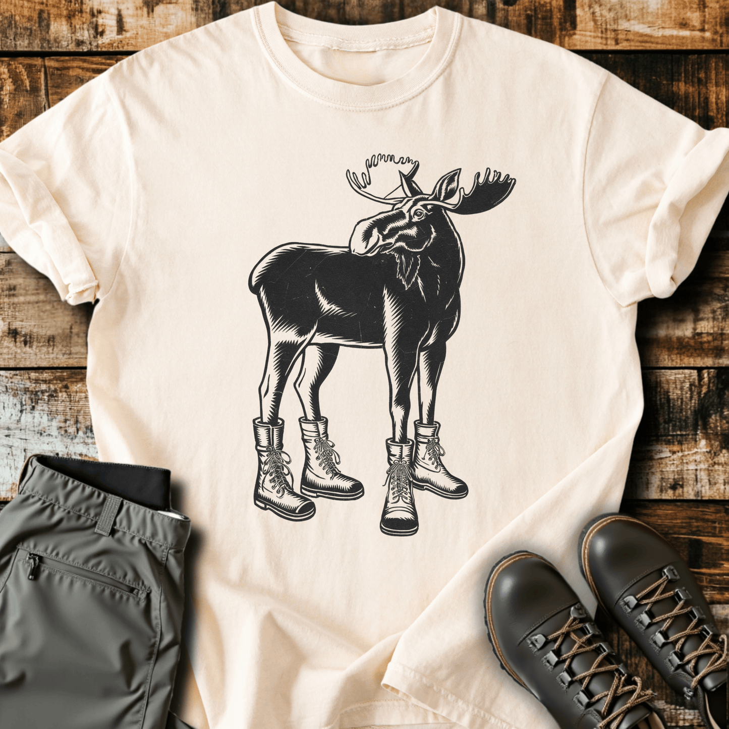 Moose In Boots T-Shirt