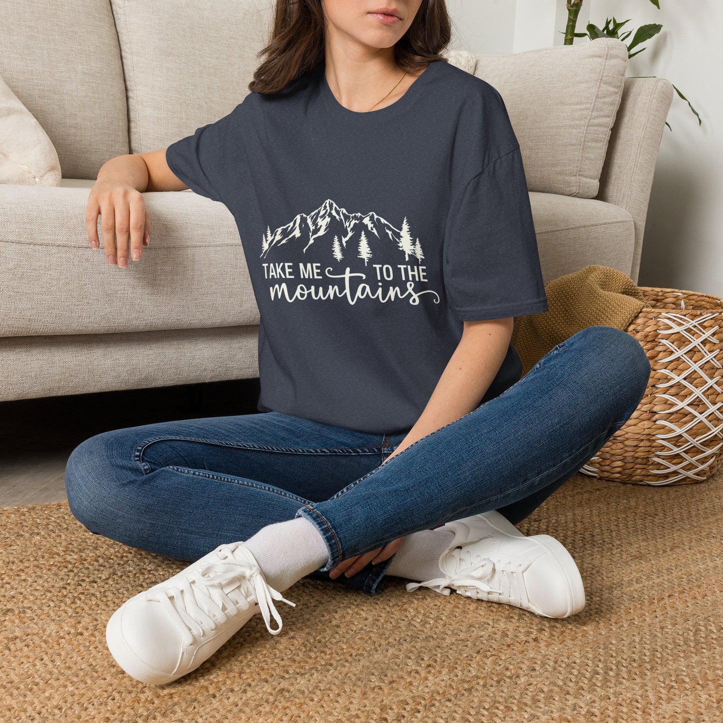 Take Me To The Mountains Script T-Shirt