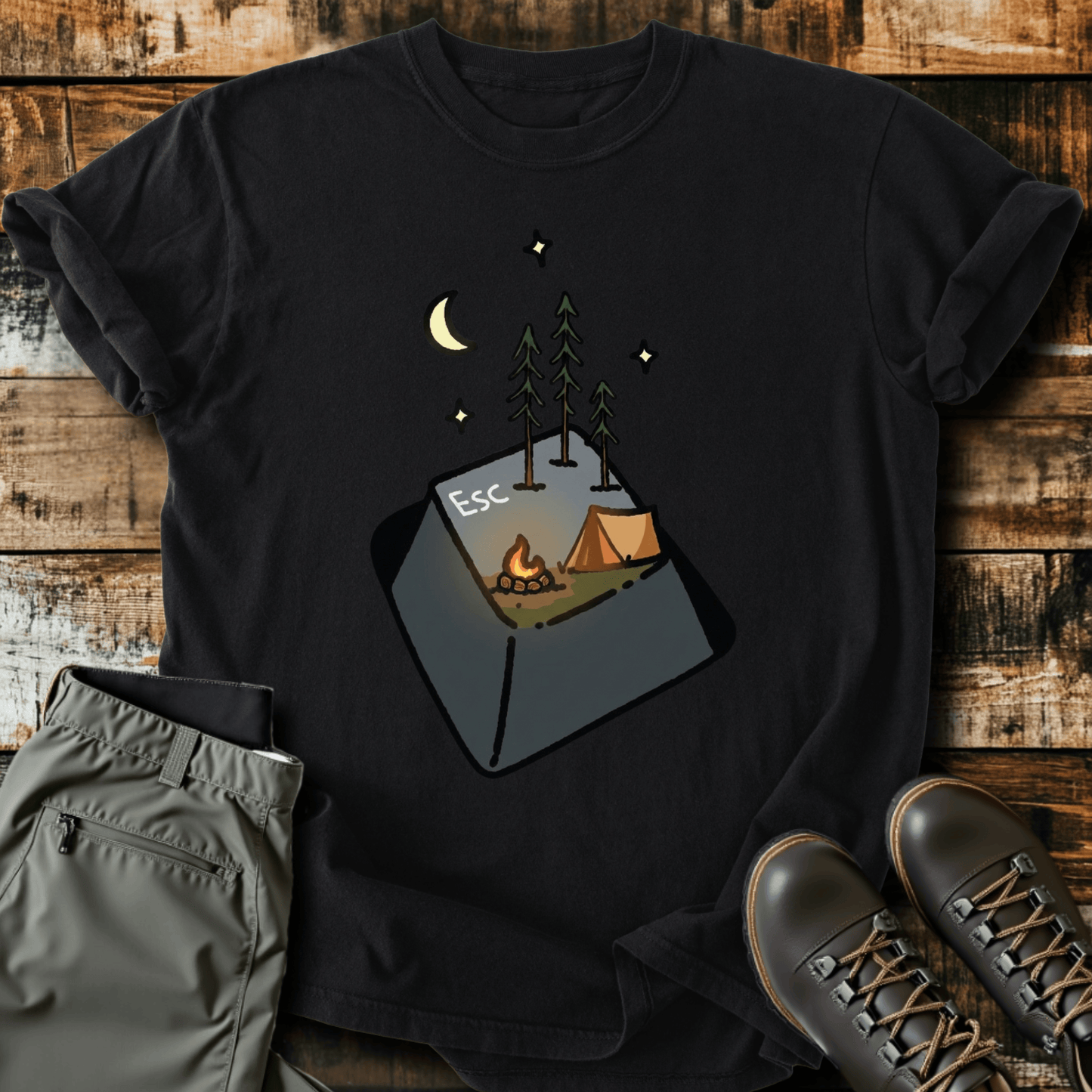 Escape Button T-Shirt