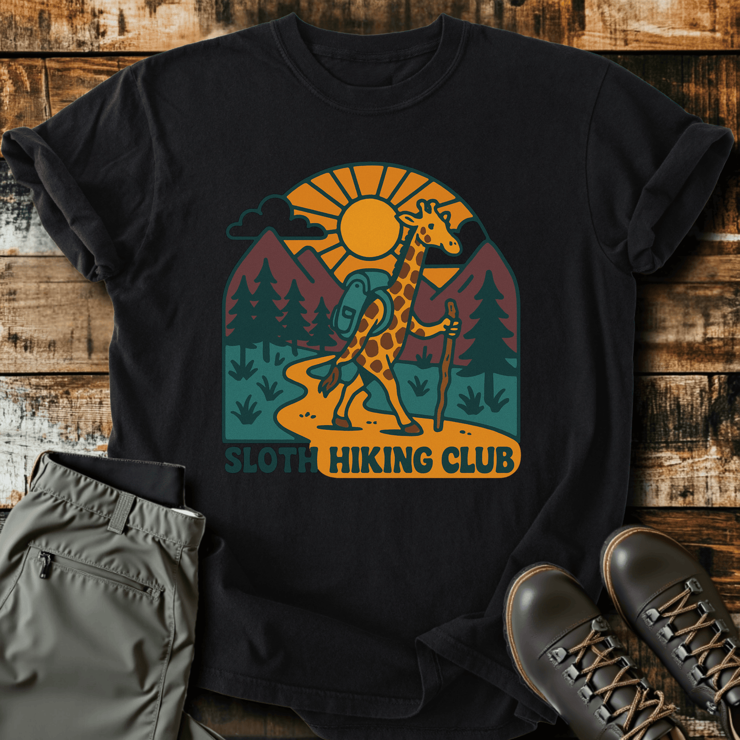 Giraffe Hiker T-Shirt