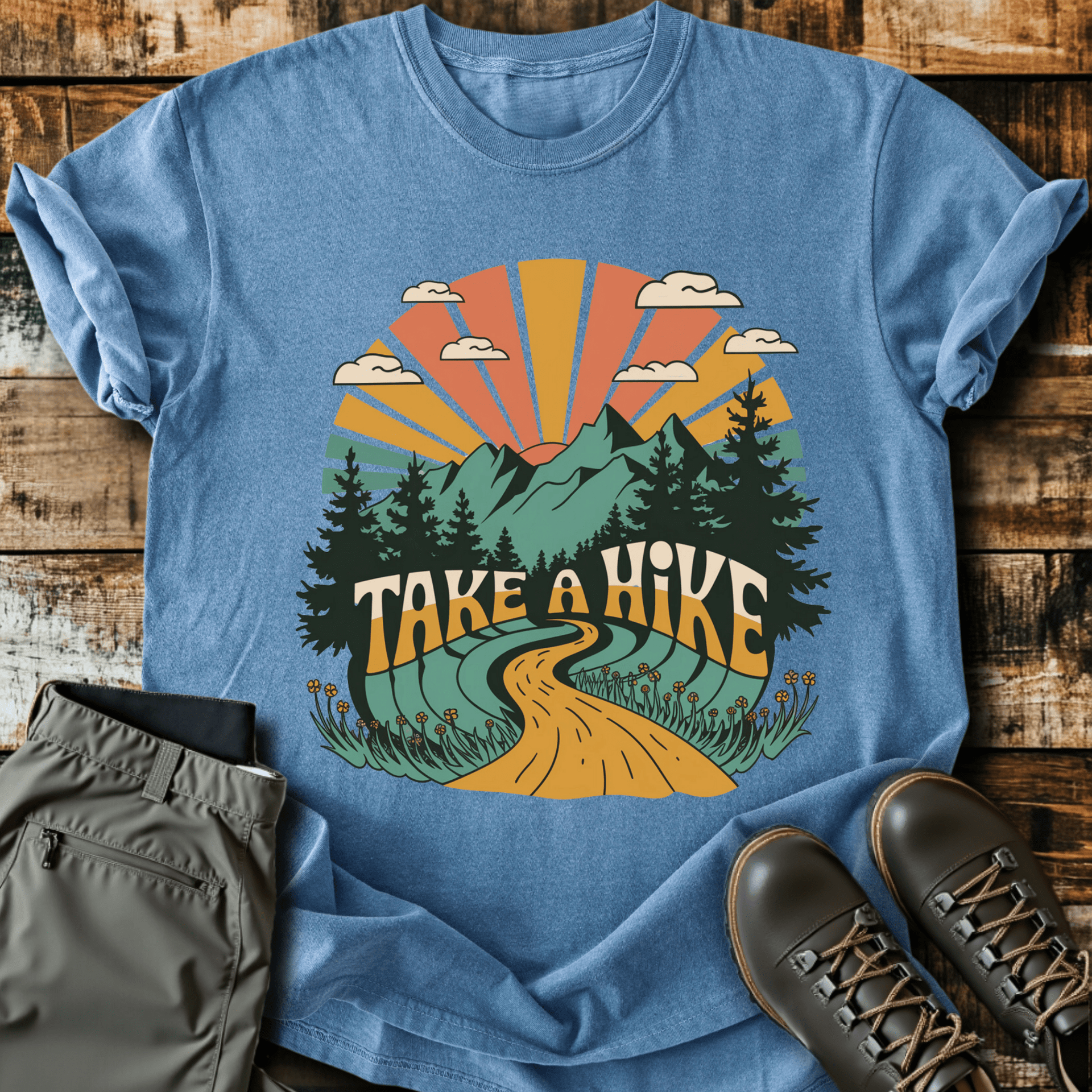 Retro Take A Hike T-shirt – Sloth Hiking Club