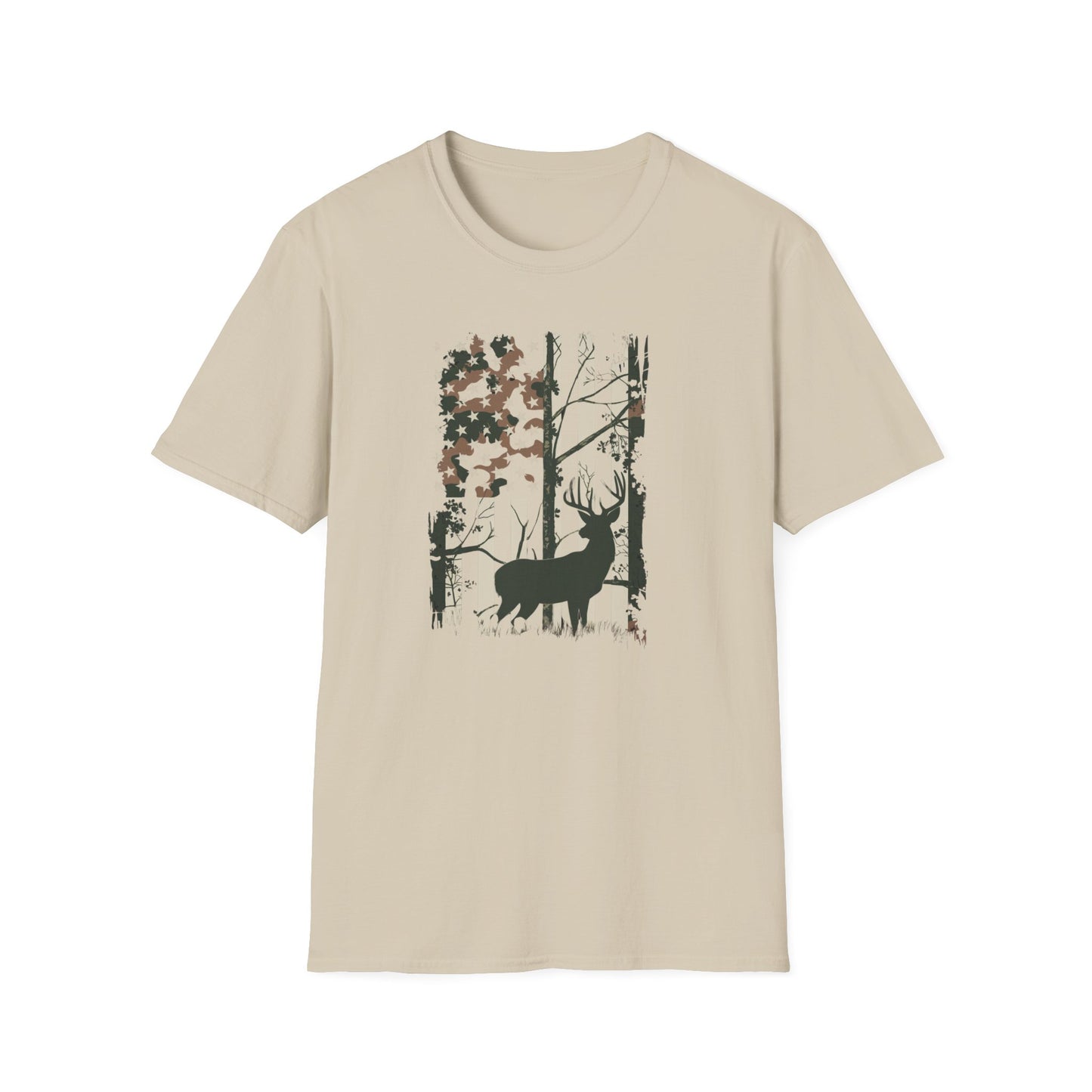 Stag American Flag T-Shirt