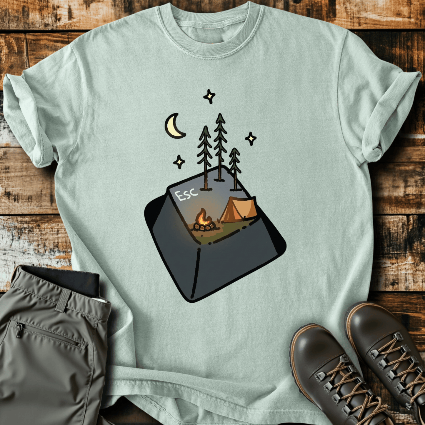 Escape Button T-Shirt