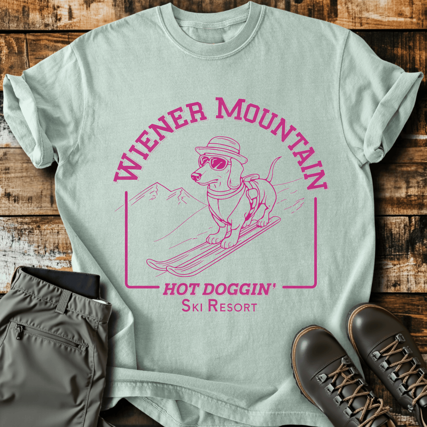 Wiener Dog Mountain T-shirt